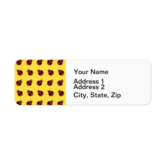 Ladybug 60s retro cool red yellow etiket (Voorkant)