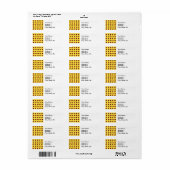 Ladybug 60s retro cool red yellow etiket (Full Sheet)