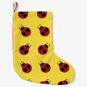 Ladybug 60s retro cool red yellow kleine kerstsok