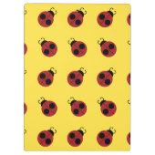 Ladybug 60s retro cool red yellow klembord (Achterkant)