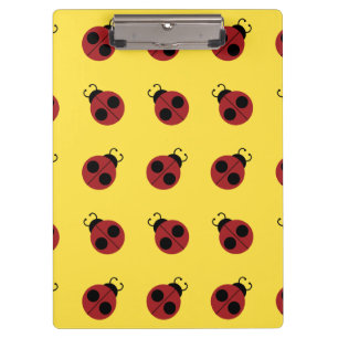 Ladybug 60s retro cool red yellow klembord