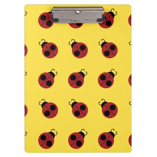 Ladybug 60s retro cool red yellow klembord (Voorkant)