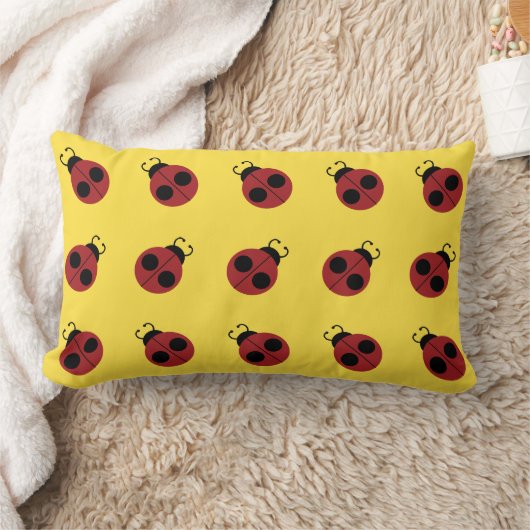 Ladybug 60s retro cool red yellow kussen (Deken)