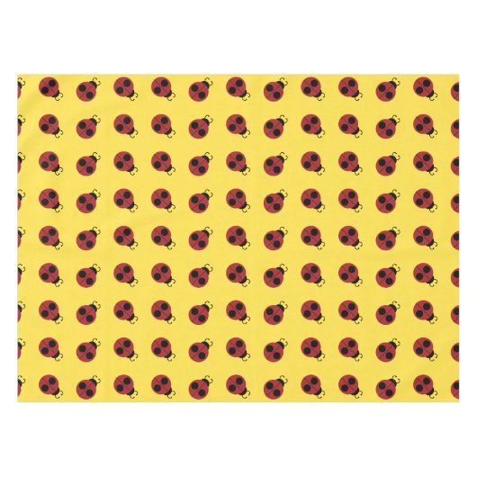 Ladybug 60s retro cool red yellow tafelkleed (Voorkant (Horizontaal))