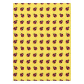 Ladybug 60s retro cool red yellow tafelkleed (Voorkant)