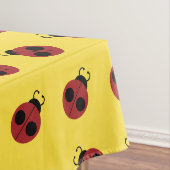 Ladybug 60s retro cool red yellow tafelkleed (Voorbeeld)