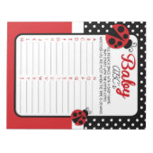 Ladybug ABC Baby Naam Douche Game Pack Notitieblok (Voorkant)