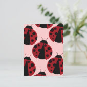 ladybug-afbeelding briefkaart (Staand voorkant)