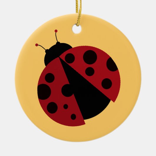 ladybug-afbeelding keramisch ornament (Voorkant)
