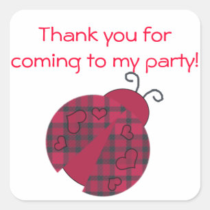 Ladybug Anniversaire Fête Favoriser Stickers