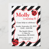 Ladybug Anniversaire Invitation (Devant)