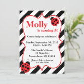 Ladybug Anniversaire Invitation (Debout devant)