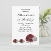 Ladybug Anniversaire Invitations (Debout devant)