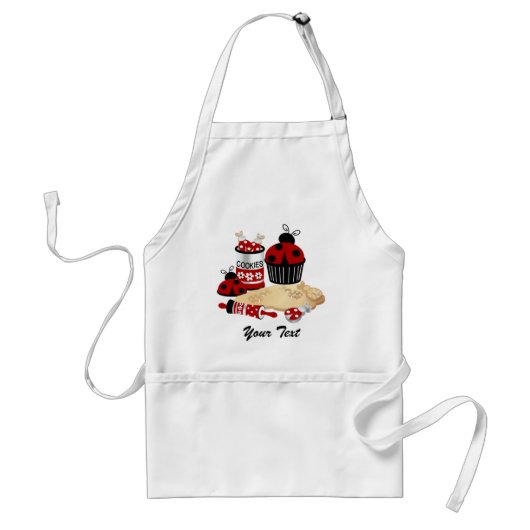 Ladybug Apron personaliseren Standaard Schort (Voorkant)