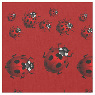 Ladybug Art Fabric Ladybird Fabric Cotton of Poly Stof