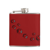 Ladybug Art Flask Custom Ladybug Drink Flask Heupfles (Voorkant)