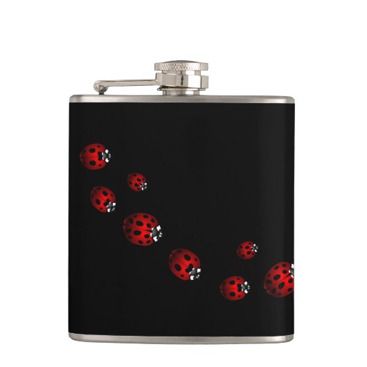 Ladybug Art Flask Custom Ladybug Drink Flask Heupfles (Voorkant)