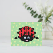 Ladybug avec carte postale Fleurs (Debout devant)