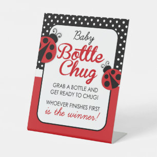 Ladybug Baby Bottle Chug Douche Spel Reclamebord Met Voetstuk