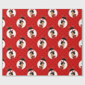 Ladybug Baby Girl Red & Black Dot Cadeaupapier (Vlak)