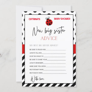 Ladybug Baby shower - bewerkbare naam, 5x7 Kaart