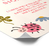 Ladybug Baby shower Custom Sign Poster (Hoek)