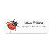 Ladybug-Baby shower Etiket (Voorkant)