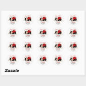 Ladybug baby shower gunst stickers (Vel)