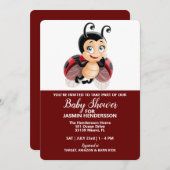 LadyBug - Baby shower, Invitation (Devant / Derrière)