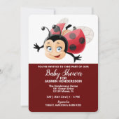 LadyBug - Baby shower, Invitation (Devant)