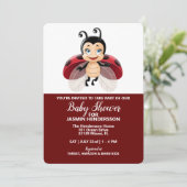 LadyBug - Baby shower, Invitation (Debout devant)
