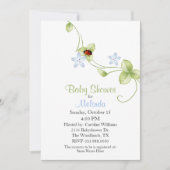Ladybug Baby shower Invitation Kaart (Voorkant)