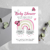 Ladybug Baby shower Invitation Kaart