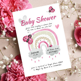 Ladybug Baby shower Invitation Kaart