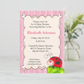 Ladybug Baby Shower Invitations (Debout devant)
