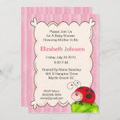 Ladybug Baby Shower Invitations (Devant / Derrière)