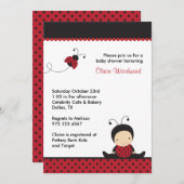 Ladybug Baby Shower Invitations (Devant / Derrière)