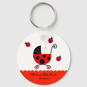 Ladybug Baby shower Party Favor Sleutelhangers