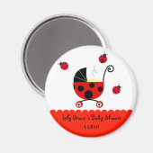 Ladybug Baby shower Party Favoriser les Magnets (Recto/Verso)