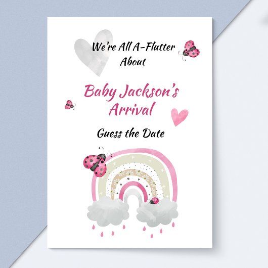 Ladybug Baby shower Poster