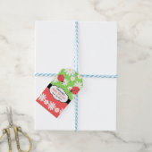 Ladybug Baby shower/Verjaardag Label - Rood, Zwart Cadeaulabel (Met Touw)
