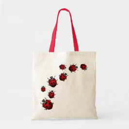 Ladybug Bags Cute Ladybug Ladybird Art Canvas tass Tote Bag
