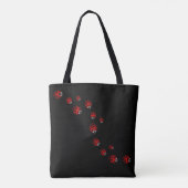 Ladybug Bags Cute Ladybug Ladybird Art Canvas tass Tote Bag (Achterkant)