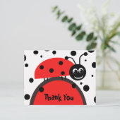 Ladybug Bedankt Briefkaart (Staand voorkant)