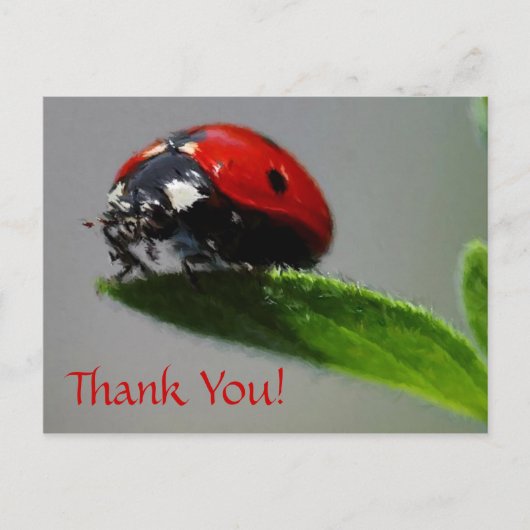 LadyBug bedankt! Briefkaart (Voorkant)