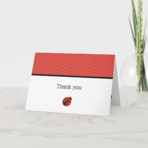 Ladybug bedankt je briefkaart