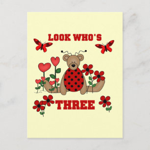 Ladybug Beer 3e Verjaardag Tshirts Briefkaart