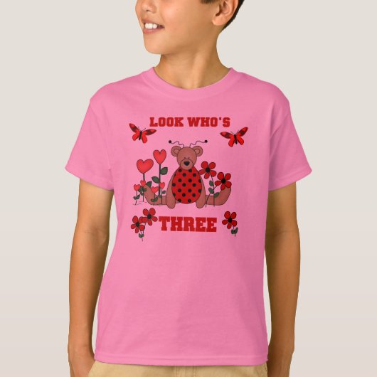 Ladybug Beer 3rd Birthday T-shirt (Voorkant)