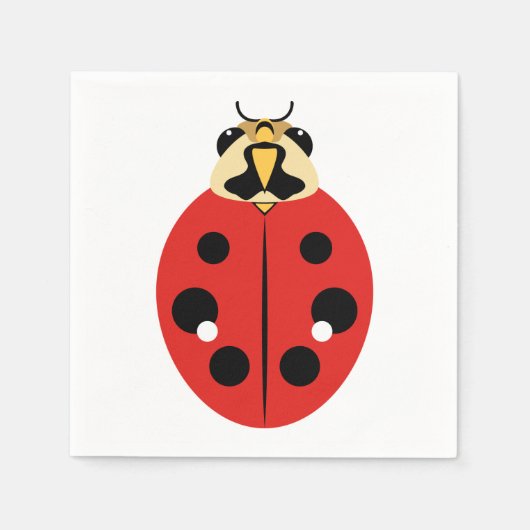 Ladybug Beetle Red Servetten (Voorkant)