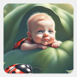 Ladybug Bestie Vierkante Sticker